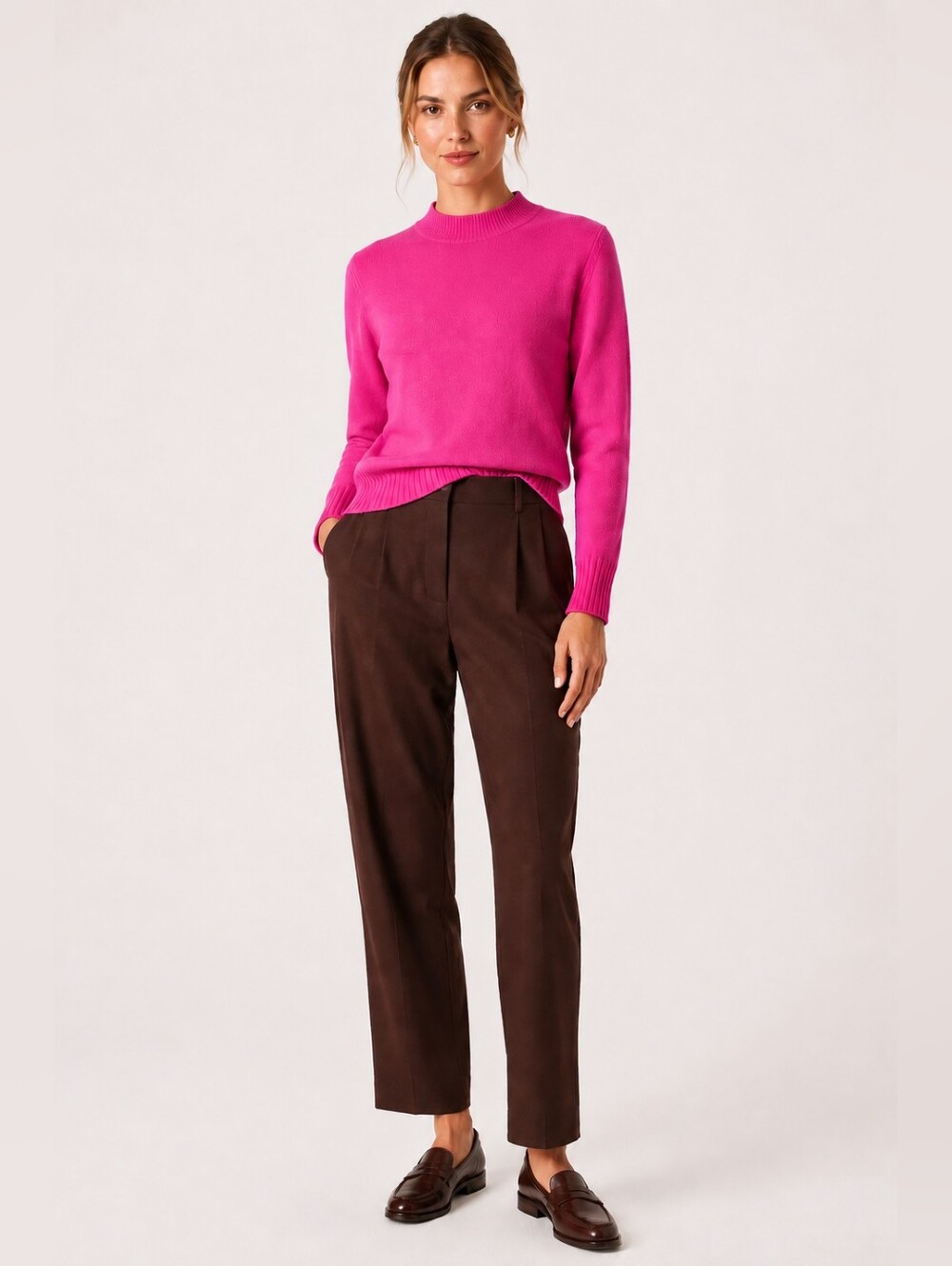 J.Crew 100% Cashmere Turtleneck Sweater | Hot Pink | Size XS | Luxury Staple - Picture 2 of 8